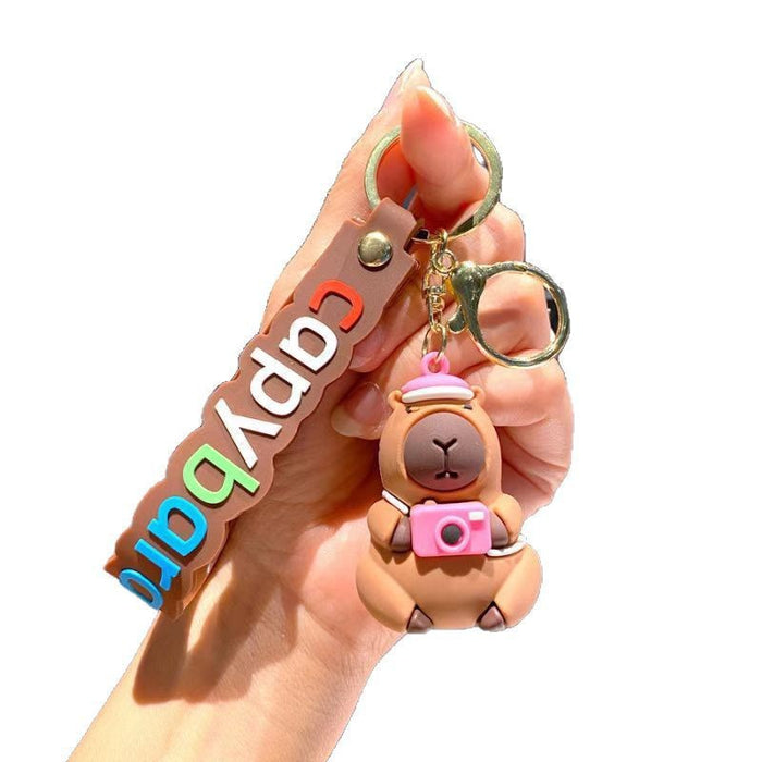 Wholesale Cartoon Capybara Keychain Cute Plush Pendant Fashion Accessory MOQ≥2