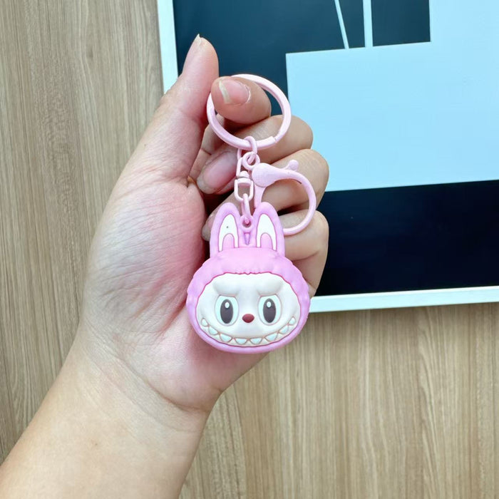 Wholesale  Rocker Horse Rab Cloth Keychain Cute Three-dimensional Doll Student Schoolbag Hanging Simple Car Pendant