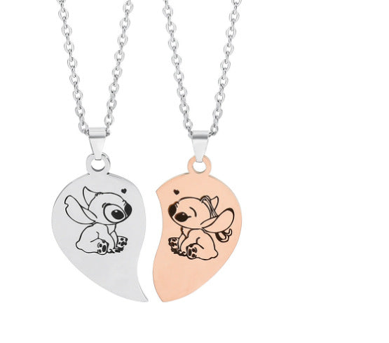 Wholesale Friendship Stainless Steel Love Couple Necklace Love Necklace