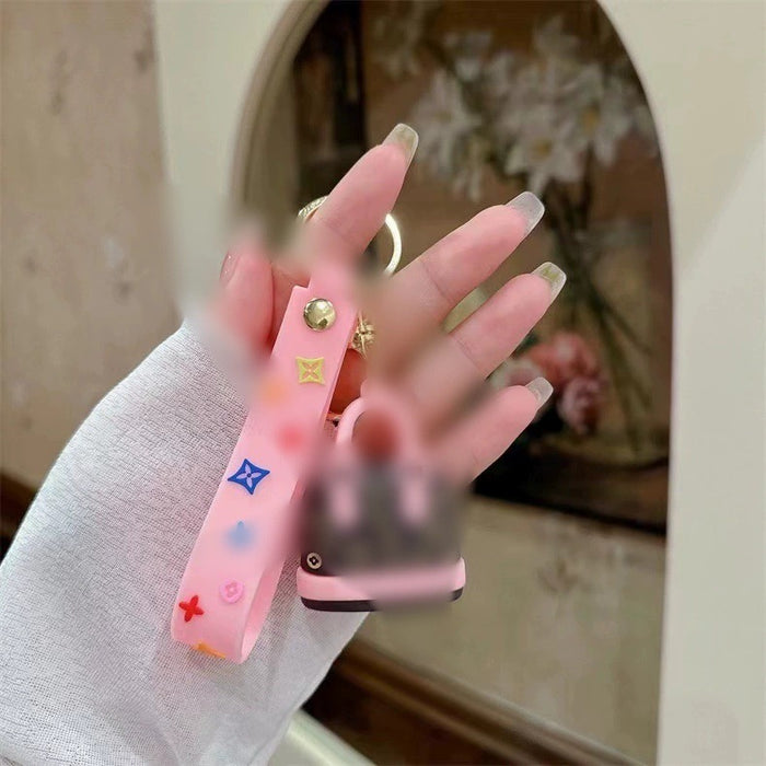 Wholesale Cartoon keychain silicone mini bag pendant car keychain fashion gift