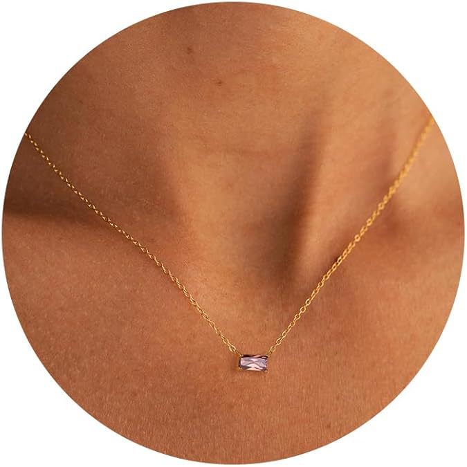 Wholesale Fashionable Geometric Rectangular Zodiac Zircon Necklace Copper Plated True Gold Lock Bone Chain