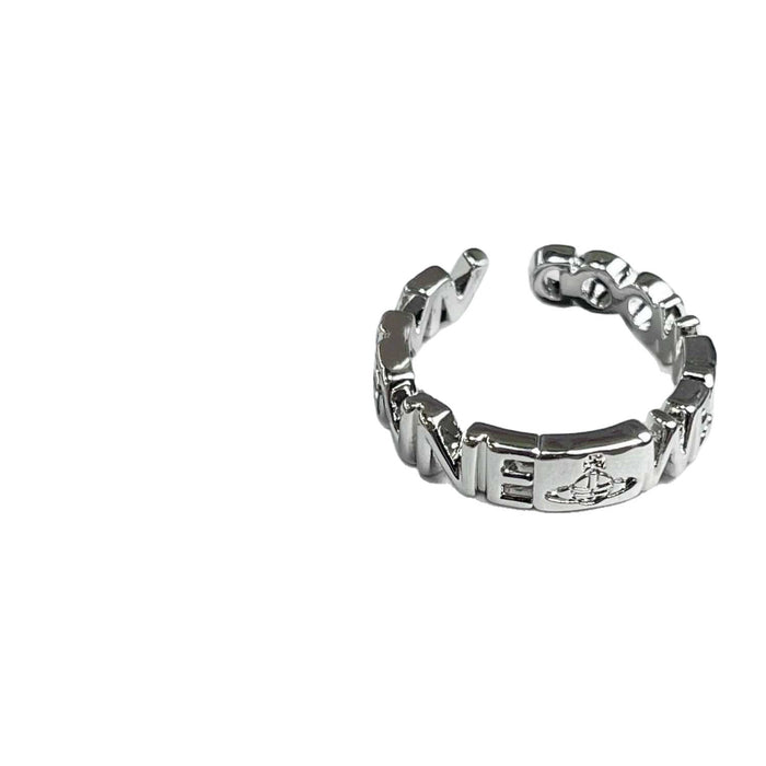 Wholesale Hollow-out Saturn letter open adjustable rings