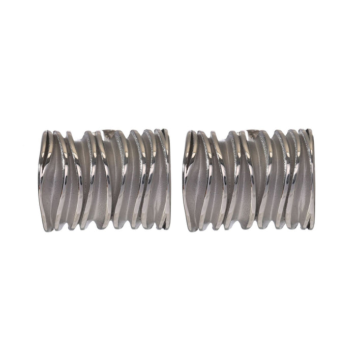 Wholesale Stainless steel patterned earrings, personalized square wave thread earrings, color preservation wholesale