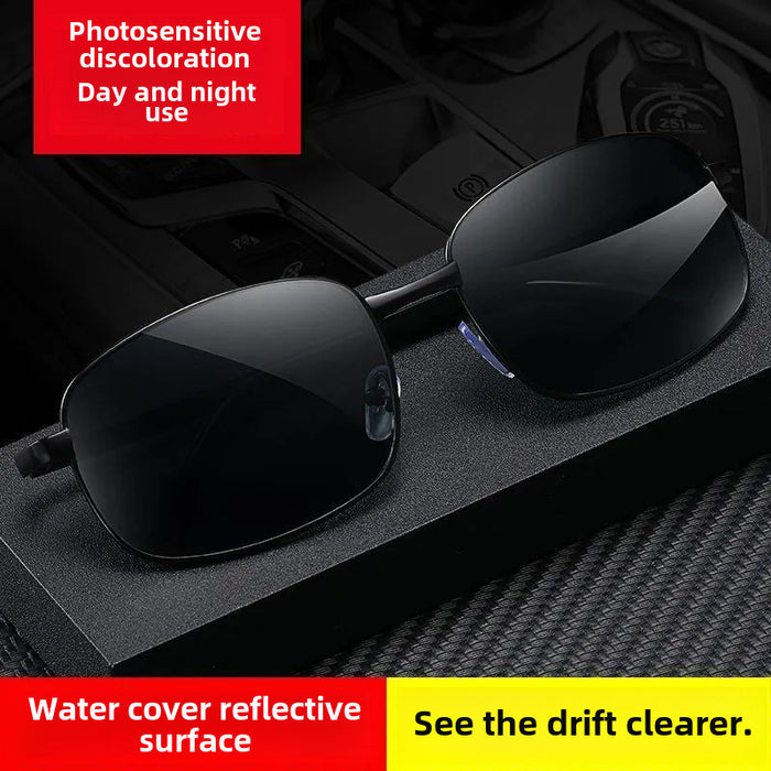 Wholesale Men's polarized sunglasses day and night color changing glasses, pilot sunglasses, fishing goggles