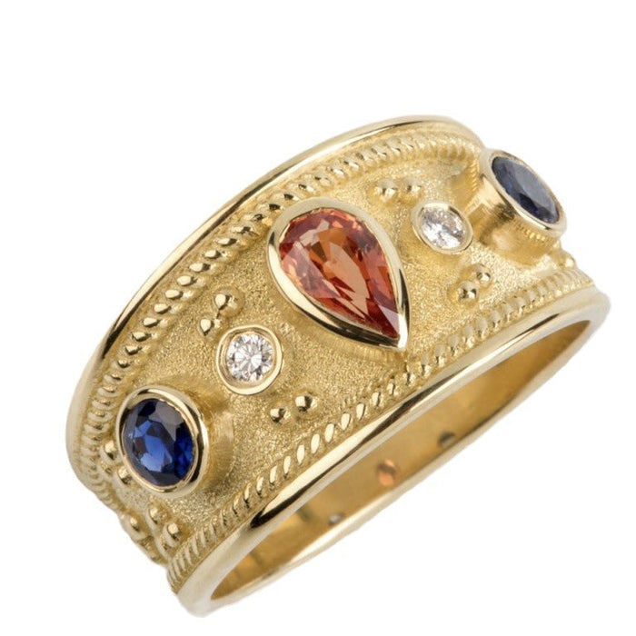 Wholesale Vintage Blue Zirconia Ring