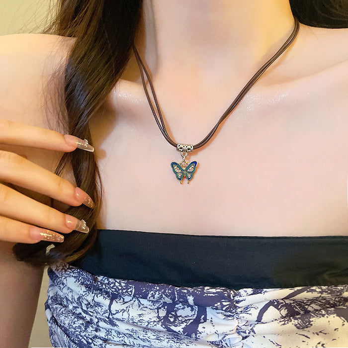 Wholesale Butterfly necklace design, collarbone chain, retro and versatile necklace