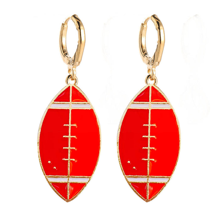 Wholesale Baseball Earrings Cartoon Baseball Oil Drop Pendant Earrings JDC-ES-YaChen018