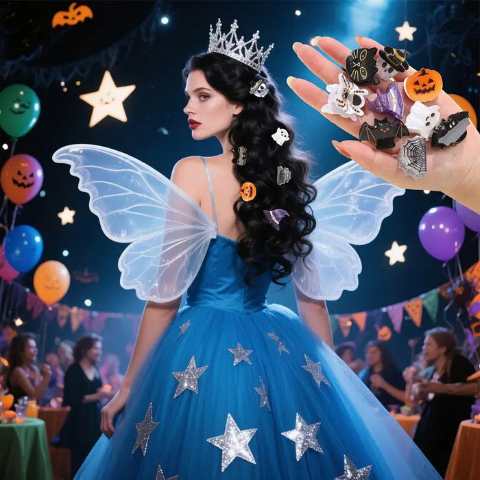 Wholesale  Clip Cartoon Ghost Black Cat Hair Clip Cute Bat  Web Bangs Clip Party Headdress