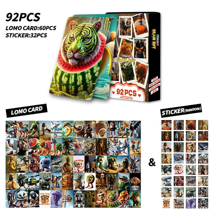 Wholesale 92pcs small stick figure photo card stickers