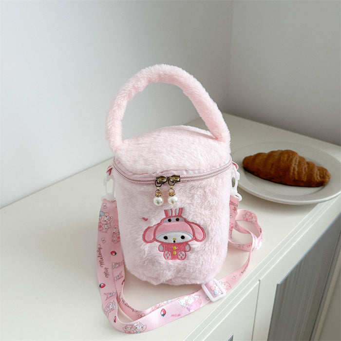 Wholesale Cute plush  bucket bag cartoon girl portable small bag