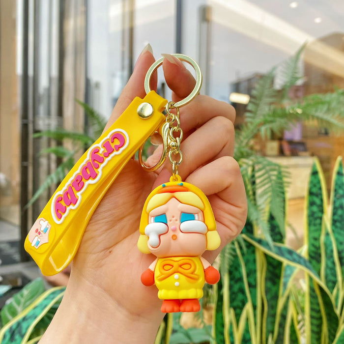 Wholesale Cute teary-eyed doll silicone keychain