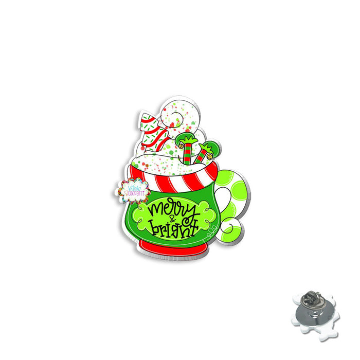 Wholesale Cartoon Christmas series brooch badge personality resin collar pin