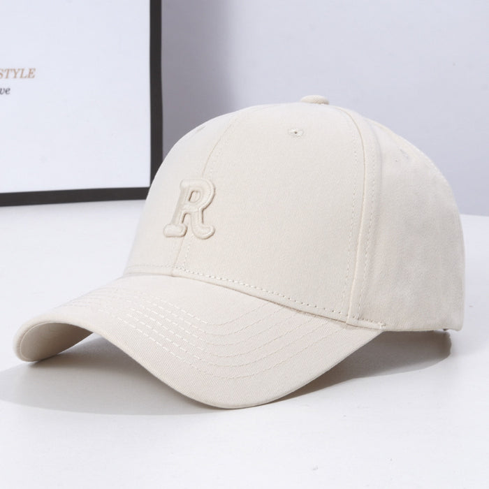 Wholesale Hard Top Baseball Cap Face Small Sun Protection Letter R Cap for Men