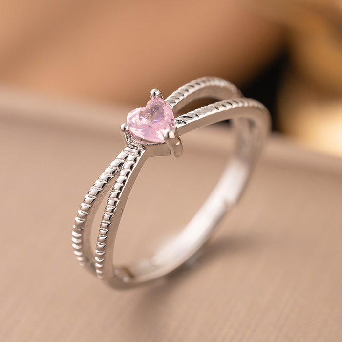 Wholesale Letter Rivet Zircon Ring