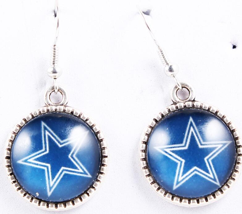Wholesale Football team earrings jewelry cowboy pirate steel