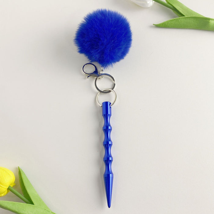 Wholesale Stick Pen Shaped Pom Pom 2 Piece Set Keychain JDC-KC-ZY034