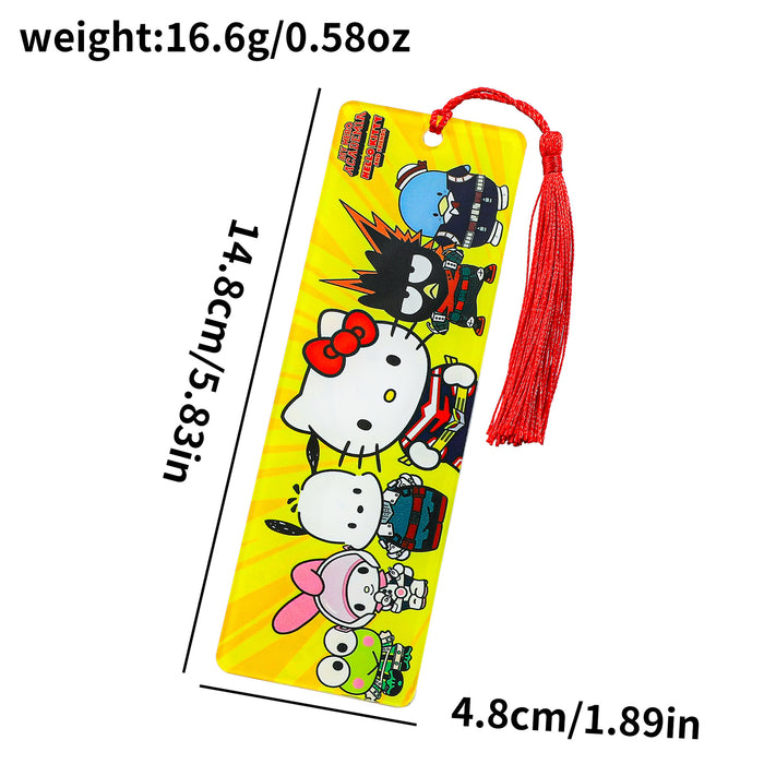 Wholesale cartoon cute cat acrylic tassel bookmark