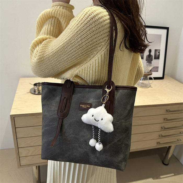 Wholesale Leisure large capacity bag with versatile texture, commuting shoulder bag, hand-held tote bag