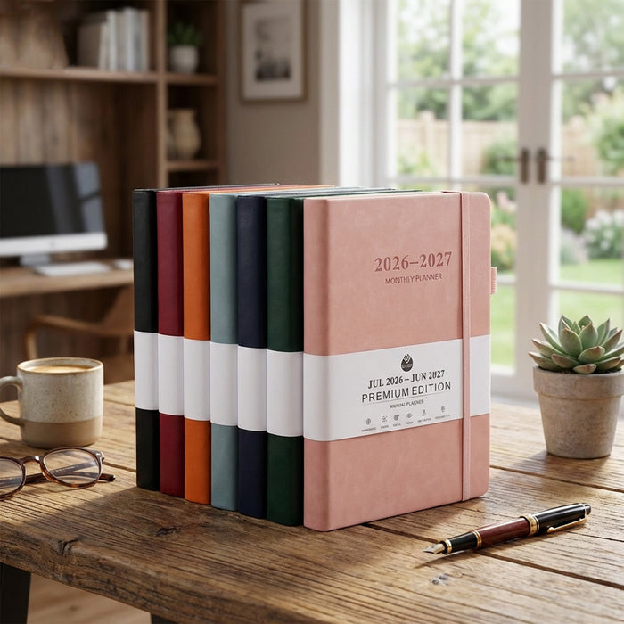 Wholesale A5 Imitation Leather Weekly Monthly Planner Trendy Business Office Notebook