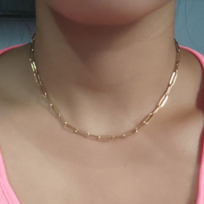 Wholesale Thick chain necklace, simple neck chain, collarbone chain