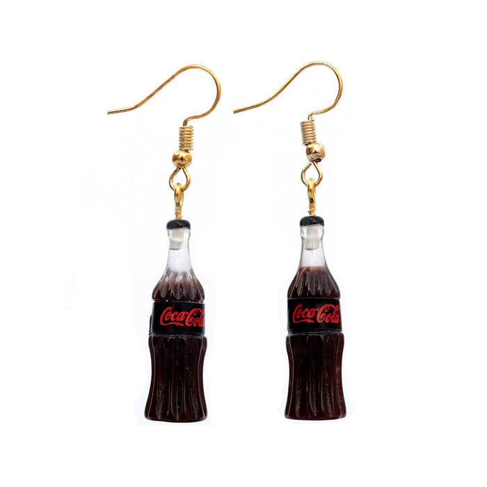 Wholesale Cartoon Beverage Bottle Resin Earrings JDC-ES-niqing027