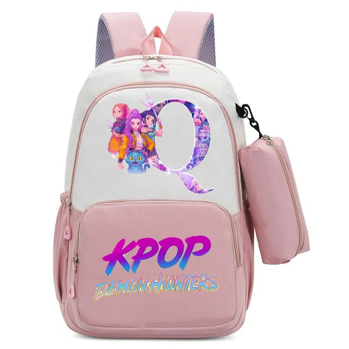 Wholesale Alphabet Cartoon Print Two-Piece Backpack Set for Primary and Middle School Students