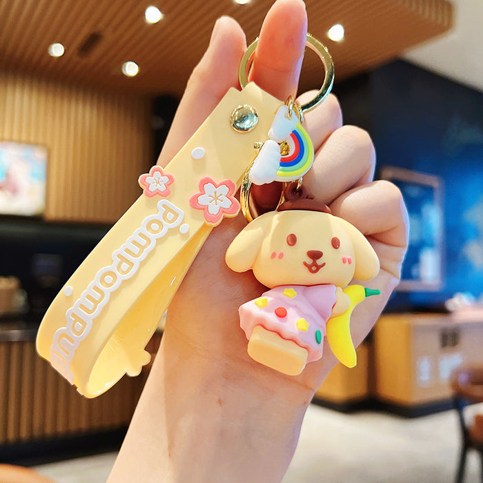 Wholesale Cartoon Silicone Doll Keychain JDC-KC-MingT190