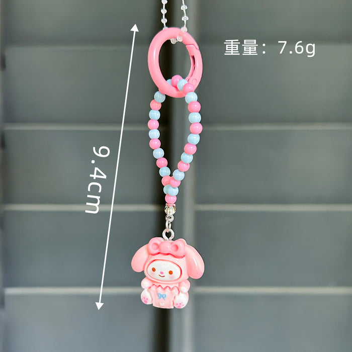 Wholesale Cartoon gift box handmade keychain pendant beaded bracelet backpack ornaments decorative gift