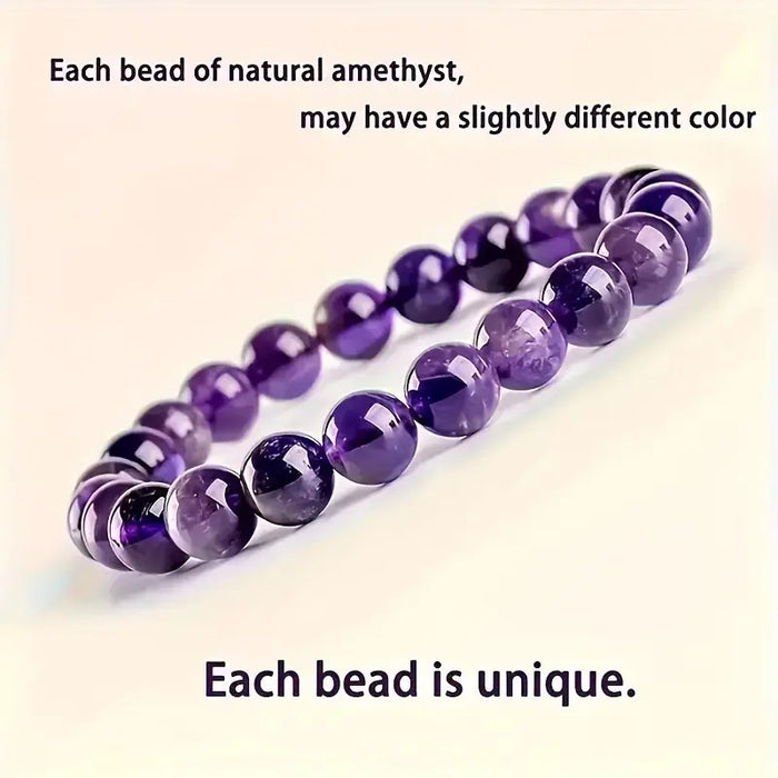 Wholesale Natural Amethyst Handmade Elastic Bracelet