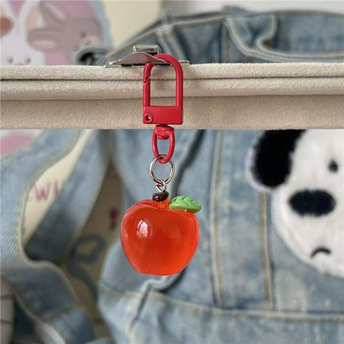Wholesale Three-dimensional Apple Keychain Cute Simulation Fruit Pendant