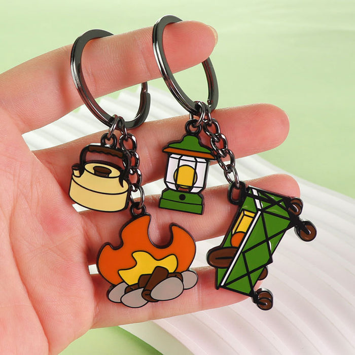 Wholesale Camping Equipment Metal Small Pendant  Keychain