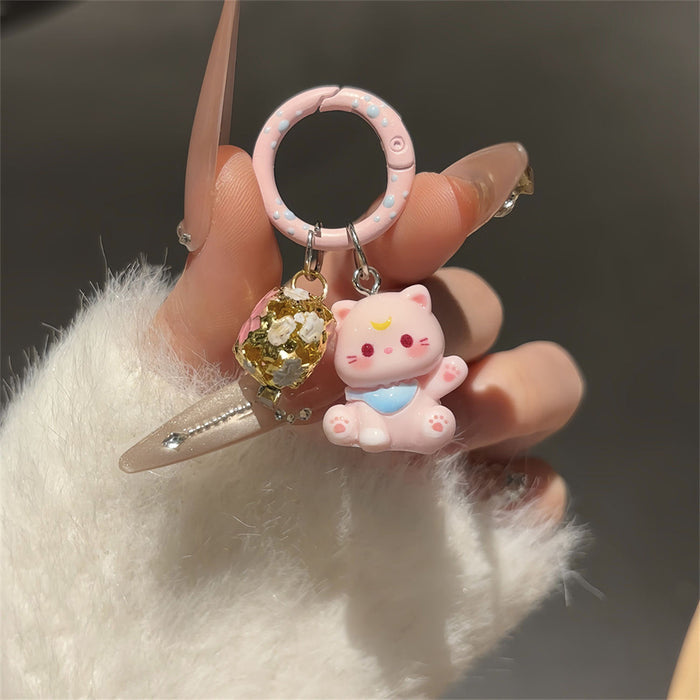 Wholesale Cute Cat Bell Keychain Girl's Bag Accessories Pendant