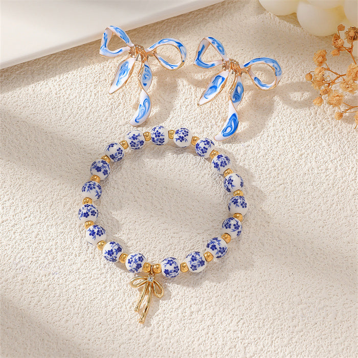 Wholesale Chinese Vintage Bow Earrings Fashion Jewelry Accessory
