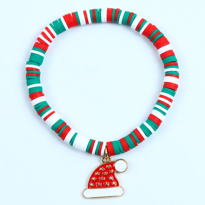 Wholesale Christmas Soft y Bracelet Beaded suit Santa Bell Gift Bracelet