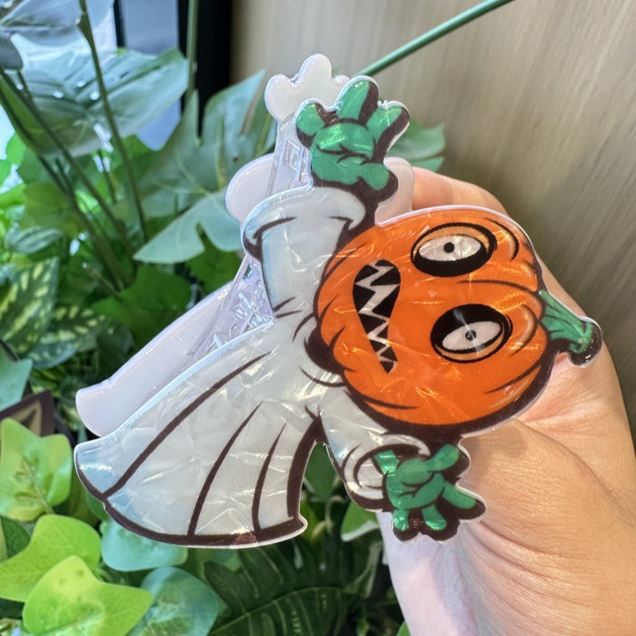 Wholesale  pumpkin skull ghost scratching clip funny hairpin personality ponytail clip  hair accessories