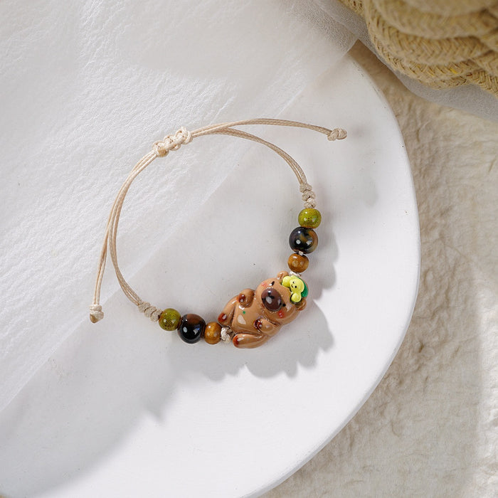 Wholesale Bracelet Cute Resin Bear Student Small Animal Children's Hand Rope Women