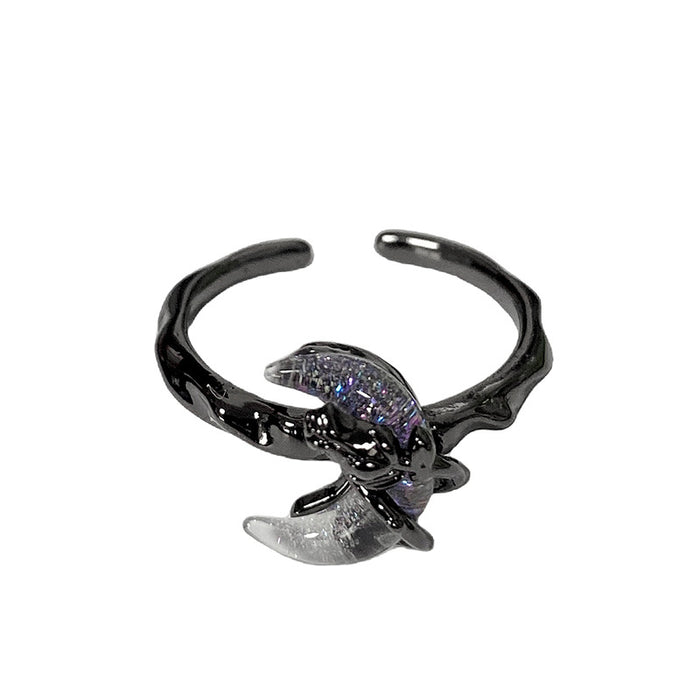 Wholesale Personalized dual tone ring, niche index finger ring