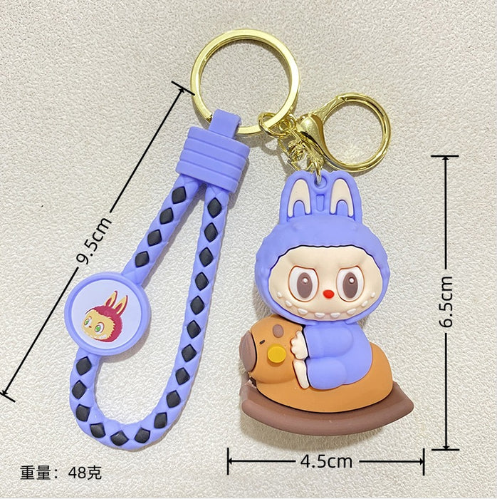 Wholesale Cartoon Plush Rocking Horse Keychain Cute Bunny Doll Student Backpack Pendant Gift