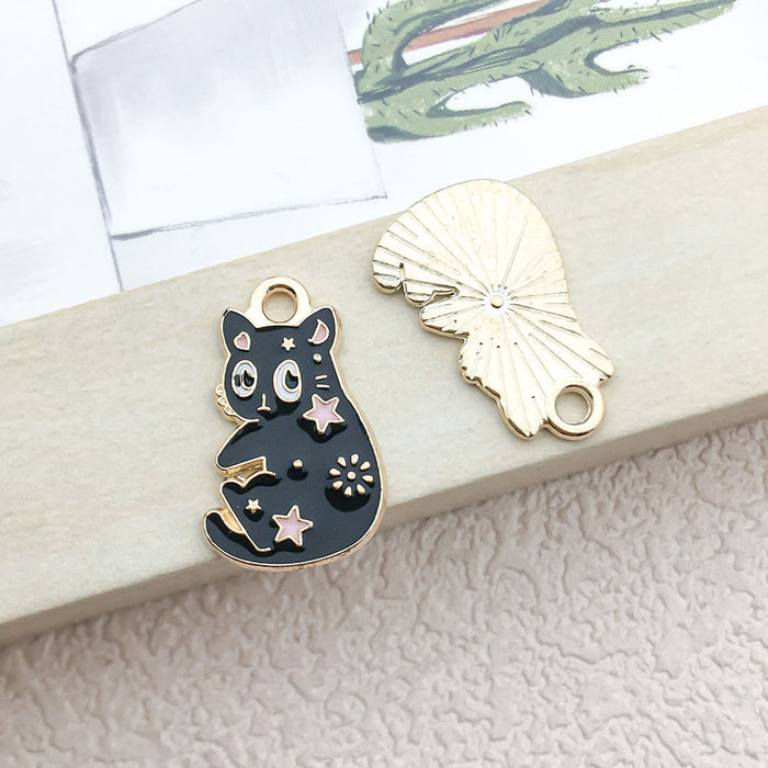 Wholesale Mixed 10 cartoon black and white cat jewelry pendant earrings necklace pendant