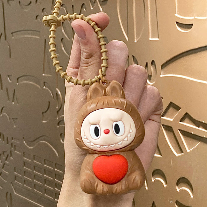 Wholesale Plush plush cloth love key chain schoolbag car key chain