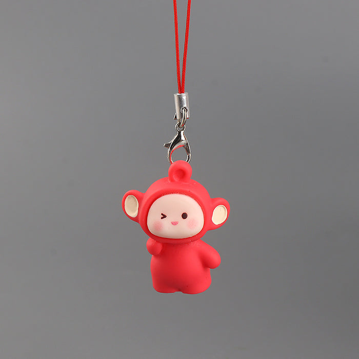 Wholesale Cute phone charm 3D resin keychain bag accessory