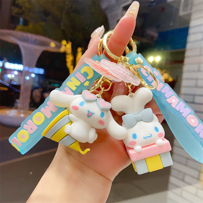 Wholesale Creative and cute cartoon car keychain backpack decoration