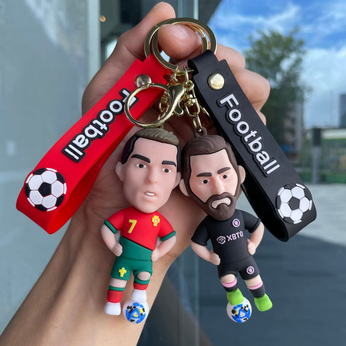 Wholesale Cartoon Football Keychain Doll Pendant Bag Car Keychain Small Gift