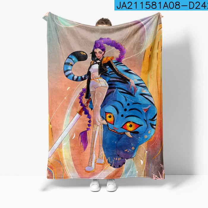 Wholesale Anime peripheral cute blanket nap blanket flannel print for warmth