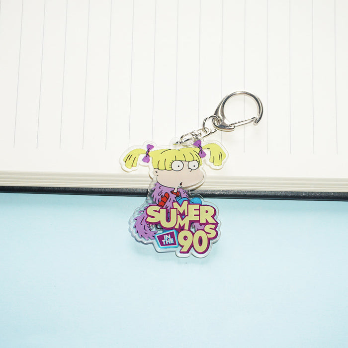 Wholesale Acrylic keychain cartoon character backpack pendant