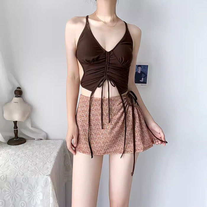 Wholesale Swimsuit conservative skirt style with a sense of luxury, split body design