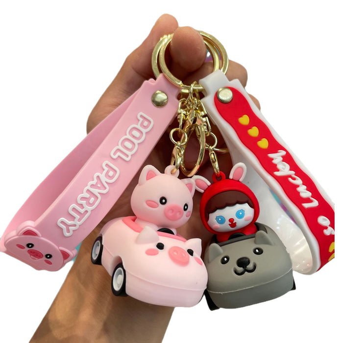 Wholesale Keychain Cartoon Car Bag Pendant Children's Toys Exquisite Small Gifts Wholesale