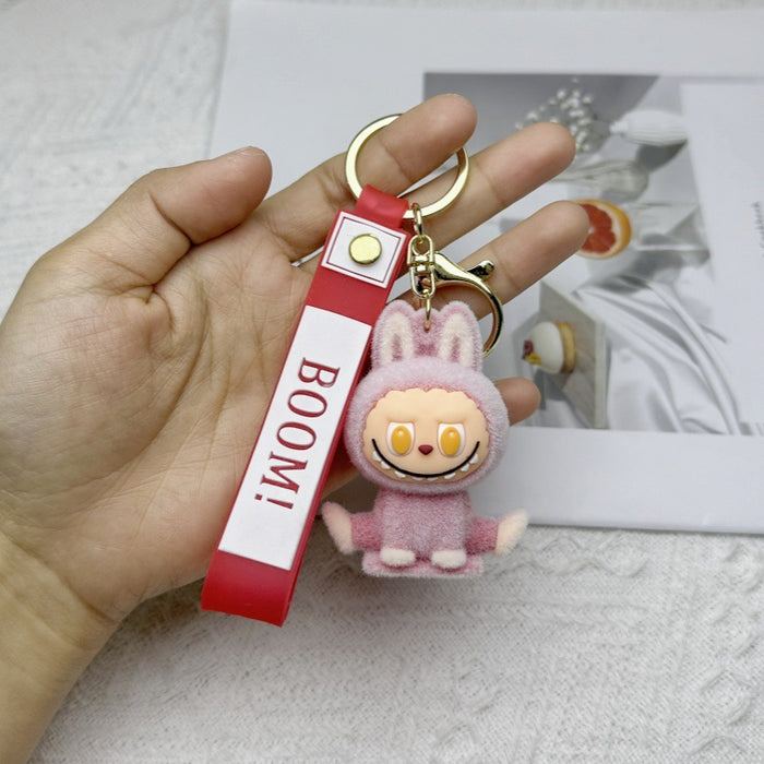Wholesale Plush toy key pendant for couples, cute plush keychain cartoon