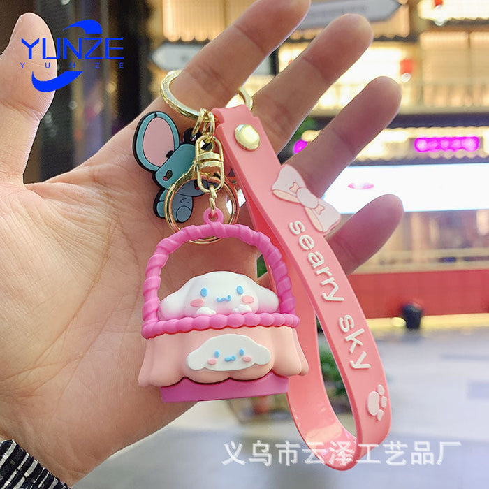 Wholesale Cute Flower Basket Doll Keychain JDC-KC-YunZ001