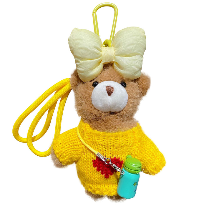 Wholesale Cartoon Plush Crossbody Water Cup Bear Plush Doll Keychain Bear Doll Keychain Bag Hanging